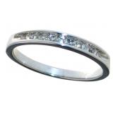 Channel Set Diamond Wedding Band