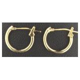 14kt Gold 10 mm Huggie Hoops