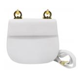 Ferragamo White Leather Small Shoulder Bag