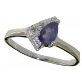 Genuine Sapphire & Diamond Ring