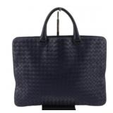 Bottega Veneta Navy Intrecciato Handbag