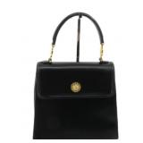 Versace Black Handbag w/ Gold Accents