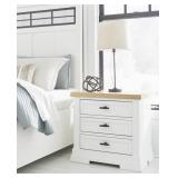 Ashley Ashbryn White & Natural Nightstand