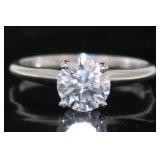 14kt Gold Round 1.00 ct Lab Diamond Solitaire Ring