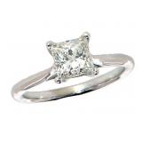 14k Gold 1.06 ct Princess Cut Lab Diamond Ring