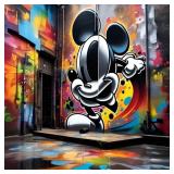 Graffiti Steamboat Willie Hand Signed by Charis