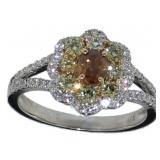 14kt Brilliant 1.01 ct Fancy Yellow Diamond Ring