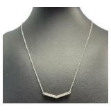 Elegant Diamond Bar Necklace