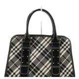 Burberry Black & White Plaid Handbag