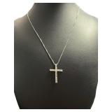 Brilliant 1/2 ct Diamond Simple Cross Necklace