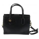 Gucci Black Leather 2WAY Handbag