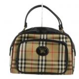 Burberry Tan & Red Check Handbag