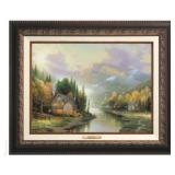 Simpler Times Framed Canvs by Thomas Kinkade