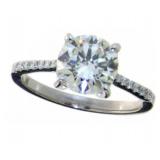 14kt Gold 2.46 ct Round Brilliant Diamond Ring