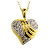 Elegant Natural DIamond Heart Necklace