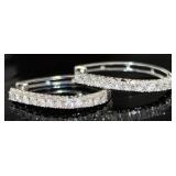 Brilliant 1.00 ct Natural Diamond Hoop Earrings