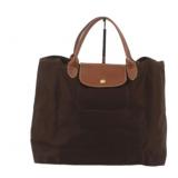 Longchamp Brown Canvas Tote Bag