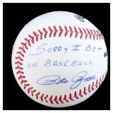 Autographed Pete Rose OML Baseball