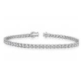 14k Gold Brilliant 5.00 ct VS Lab Diamond Bracelet