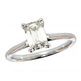 14k Gold 1.59 ct Emerald Cut VS2 Lab Diamond Ring