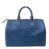 Louis Vuitton Blue Epi Speedy 25