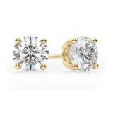 Round Brilliant 1.00 ct Lab Diamond Stud Earrings