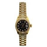 18kt Gold Rolex Oyster Perpetual 26 Lady President