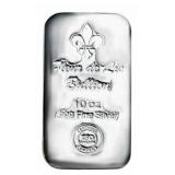 10 Ounce: Fleur De Lis .999 Fine Silver Bar