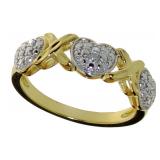 Quality Triple Heart Diamond Ring