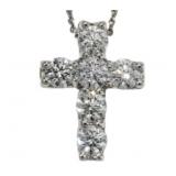 14kt Gold 1.67 ct VS Lab Diamond Cross Pendant