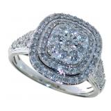 10kt Gold Cushion Cut 1.00 ct Diamond Ring