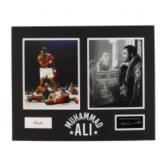 Autographed Muhammad Ali Cut Matted Card Display