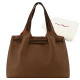 Salvatore Ferragamo Brown Leather Tote Bag