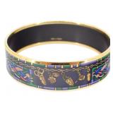 Hermes Multicolored Enamel Bangle Bracelet