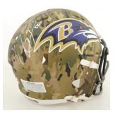 Autographed Ray Lewis Ravens Camo  Helmet