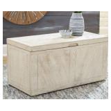 ASHLEY RYKER DISTRESSED WHITE BLANKET CHEST