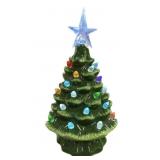 7.5 ï¿½ Lighted Ceramic Christmas Tree (Small Chip)