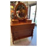 Antique Cherry Dresser wï¿½ Mirror