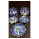 (5) Royal Copenhagen Plates 1972, 73, 74 & 79