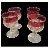 (4) Kings Crown Stemware