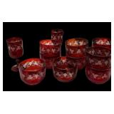 (16) Pc Ruby Bowls & Stemware