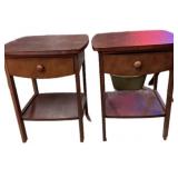 Pair Side Tables wï¿½ Drawers