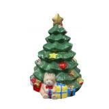 Christmas Village Earthenware Cookie Jar