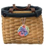 6 ï¿½ x 8.5 ï¿½ Lined Renaissance Basket wï¿½ Leather