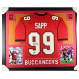 Autographed Warren Sapp Custom Framed Jersey