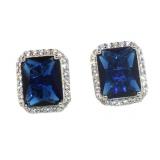 Radiant Cut 4.00 ct Sapphire Stud Earrings