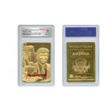 23K Gold Donald Trump Card