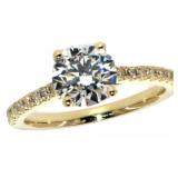 14k Gold 2.23 ct Round Brilliant Lab Diamond Ring