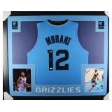 Autographed Ja Morant Custom Framed Jersey