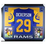 Autographed Eric Dickerson Custom Framed Jersey